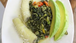 How To Make Jamaican Callaloo with Banana and Avocado [upl. by Fahland]