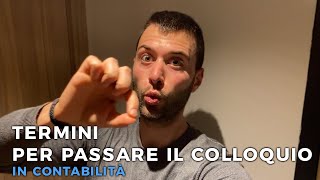 I termini da conoscere se vuoi passare il colloquio in contabilità [upl. by Marvin963]