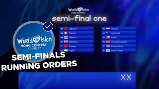 Worldvision 27 SemiFinals Running Orders [upl. by Callean368]