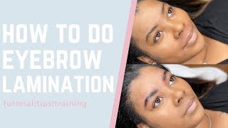 Eyebrow Lamination Tutorial Step By Step Brow Lamination [upl. by Skvorak]