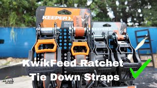 KwikFeed Ratchet Tie Down Straps  500 and 1000lb strengths The easy way [upl. by Nnayllek]