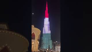 Burj Khalifa lights up HUNGARY flag Hungary National Day 🇭🇺 [upl. by Fasta]