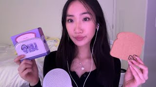 ASMR Gibi’s toaster coaster tapping scratching gripping cork and box sounds whispered 🍞 [upl. by Norrabal959]