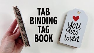 Make a Book Using the Tab Binding Method in a Tag Shape bookmaking [upl. by Anairad77]