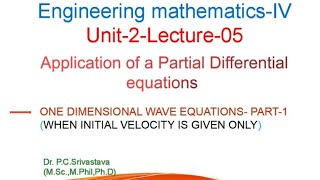 one dimensional wave equation part2  one dimensional wave equation when initial velocity is given [upl. by Pantia98]