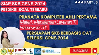 TERBARU  SOAL SKB PRANATA KOMPUTER  LAYANAN TI  FRAMEWORK ITIL  CPNS 2024 [upl. by Ymled]