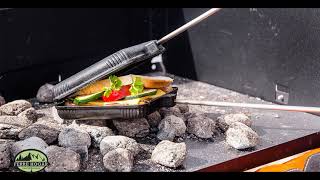 Prepara un Sándwich o Gofre junto al fuego Bushcraft OutdoorCooking [upl. by Elaynad]