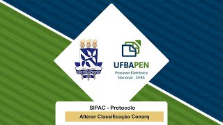 Alterar Classificação CONARQ  SIPAC [upl. by Llenrahs928]