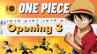 One Piece  Op3  Hikari E  Guitar TAB [upl. by Rodmun]