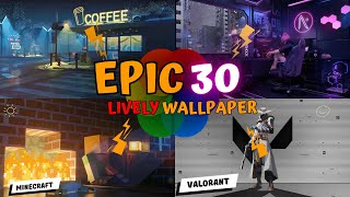 Top 30 Best Live Wallpapers for PC Lively Wallpaper  Minecraft  Valorant [upl. by Lecia830]