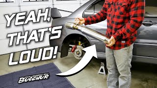 INSTALLING Buschur SD Exhaust on EVO IX  RAW 4G63 SOUND [upl. by Ynatsyd]