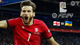 FC 24  Georgia vs Ukraine  Nations League 2024 Full Match ft Kvaratskhelia Mudryk  PS5™ 4K60 [upl. by Leyes]