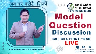 Model Questions Discussion  BA First Year Comp English  English Guru Nepal  Madan Sharma [upl. by Warms]