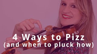 4 Ways to do PIZZICATO on the VIOLIN when to pluck how [upl. by Rednas]