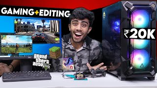 20000 Rs Intel PC⚡Hard Gaming  Editing Live Test Modern Games With No Lag 🤯 [upl. by Arbas957]