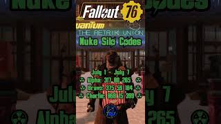 Outdated Fallout 76 Nuke Silo Codes July 1st  July 7th 2024 [upl. by Gothart]