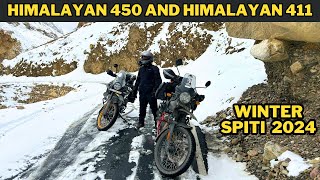 We took Himalayan 450 and Himalayan 411 to Winter Spiti 2024  SunnyhasPlans  Day 1 [upl. by Auqenet395]