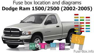 Fuse box location and diagrams Dodge Ram 15002500 20022005 [upl. by Atiuqal653]