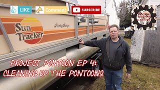 Cleaning the Pontoons PROJECT PONTOON Ep 4 [upl. by Naleek]