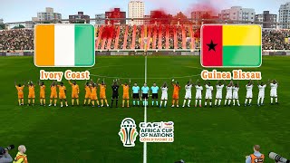 🔴COTE DIVOIRE vs GUINEA BISSAU LIVE ⚽ AFRICA CUP of NATIONS 2023 GROUP STAGE Gameplay CAN 23 PES [upl. by Gretna]