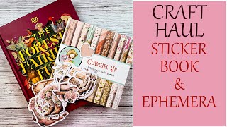 Craft Haul Cowgirl Ephemera amp Paper by Cowgirl Up  Forest Fairies Sticker Book  Greeting Cards [upl. by Oeram]