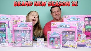 BRAND NEW Happy Places Shopkins Season 2  Playsets and Lil Shoppies [upl. by Ymmot]