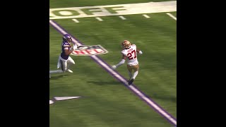 Justin Jefferson with a 97yard touchdown catch from Sam Darnold vs San Francisco 49ers [upl. by Eenet839]