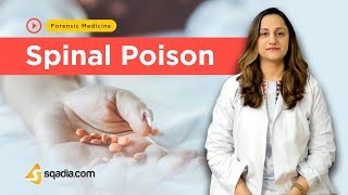 Spinal Poison  Forensic Medicine Lectures  Student Education  VLearning  sqadiacom [upl. by Selda]