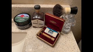 First Shave of 2019  Gillette Aristocrat Catie’s Bubbles Derby Chop Shop amp Gillette Blades [upl. by Harriett227]