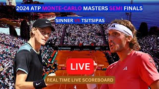 Jannik Sinner Vs Stefanos Tsitsipas LIVE Score UPDATE Tennis 2024 ATP MonteCarlo Masters Semi Final [upl. by Retxed]