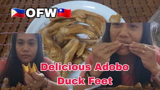 Mukbang ADOBO Duck Feet Collagen Delicious MARGIETV [upl. by Artek]