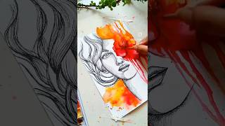 art stepbystep watercolorart drawing painting shortvideo shrots artist [upl. by Mckee]