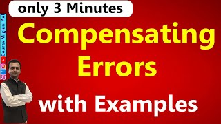 Compensating Errors Class 11  Rectification of Errors  Errors not Affecting the Trial Balance [upl. by Stricklan]