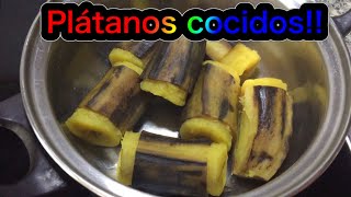 Plátanos maduros cocidosacompañamiento ideal para cualquier comida y asados [upl. by Wolbrom206]