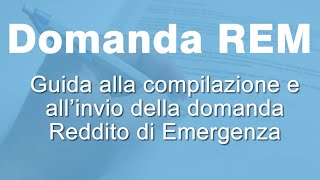 REDDITO DI EMERGENZA Come fare domanda online allInps [upl. by Enyak]