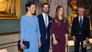 Crown Princess Victoria and Princess Sofia at new exhibition at the Royal Palace [upl. by Assirem]