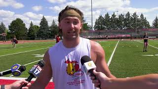 Ferris State Football Preseason Camp First Practice  Konnor Near Interview [upl. by Pancho]