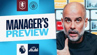 WATCH LIVE MANAGERS PREVIEW  Pep Guardiola  Aston Villa v Manchester City [upl. by Drusi]