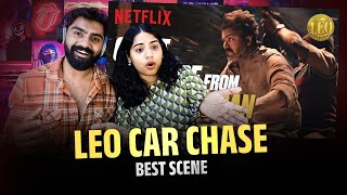 The EPIC Motorcycle Chase from LEO Reaction  Thalapathy Vijay Sanjay Dutt [upl. by Quinby]