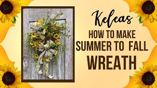 How to make a summer to fall wreath [upl. by Priestley712]