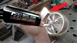 Powerful Kayak Motor Build Big Battery High Torque Machined Prop made for range and high TOP SPEED [upl. by Nyliret]