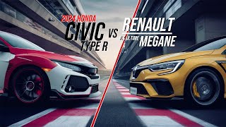 2024 Honda Civic Type R vs Renault Megane RS Ultime – Hot Hatch Showdown [upl. by Hoban]