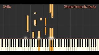 BELLE  Notre Dame de Paris  Piano Tutorial [upl. by Hploda]