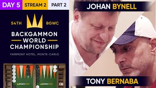 54th Backgammon World Championship  Day 5  Stream 2  Part 2 World Championship Undefeated [upl. by Arther508]