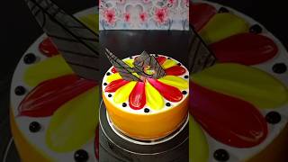 Multi color cake design new look design training video ty short video short feed [upl. by Ecirtaemed]