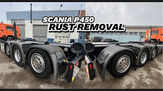 Sandblasting SCANIA P450  Color change reveal [upl. by Metsky]