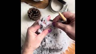 Faux fur neck warmer video tutorial 🧶knitting [upl. by Adnav]