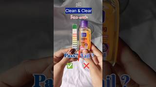 pH Test  Clean amp clear Face wash  Normal vs water test  pass ✅ or fail ❌ [upl. by Kahaleel]