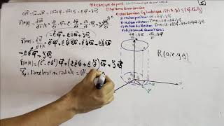 Mécanique du point  chapitre2 Cinématique les coordonnées cylindriquesdeplacement  partie6 [upl. by Amalie678]
