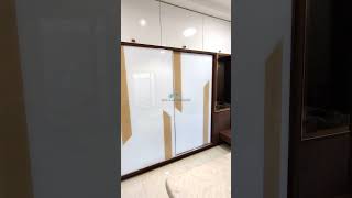 Customized lacquered glass wardrobe shutters glass nikhilglasscorporation [upl. by Hollie]